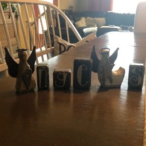 Wood block ANGELS